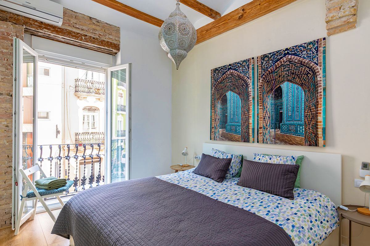 Appartement in Ruzafa, Valencia stad - slaapkamer