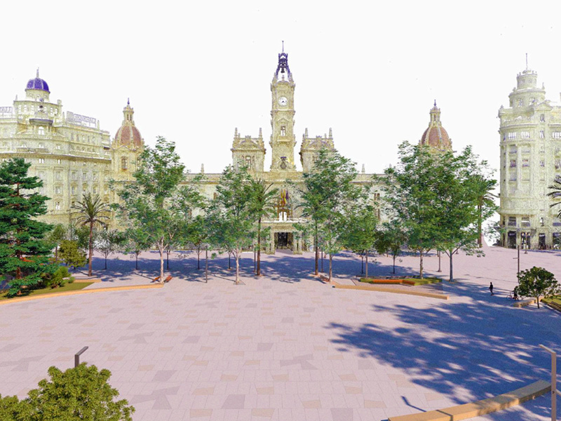 Valencia stad Plaza del Ayuntamiento