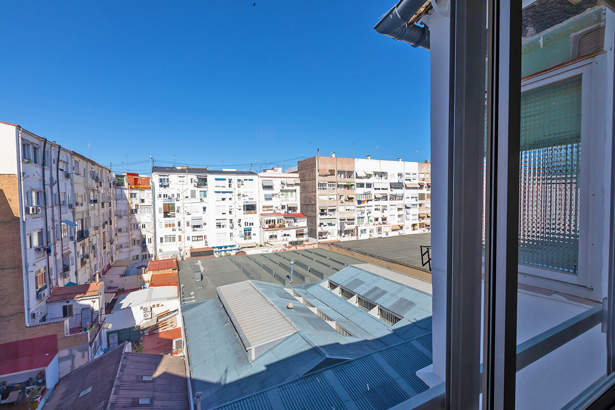 Appartement te koop Ruzafa Valencia - uitzicht achterkant